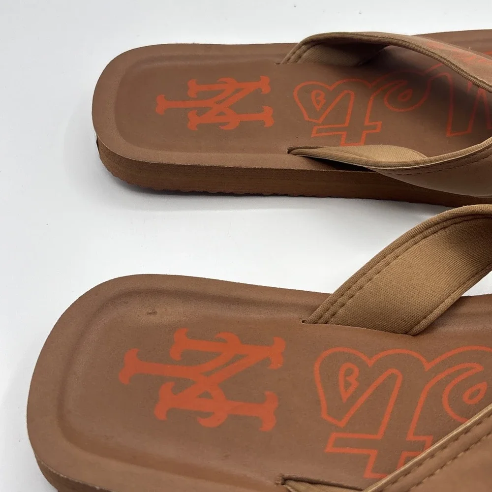 FOCO MLB New York Mets Slide on Sandals Flip Flops Men's Size M